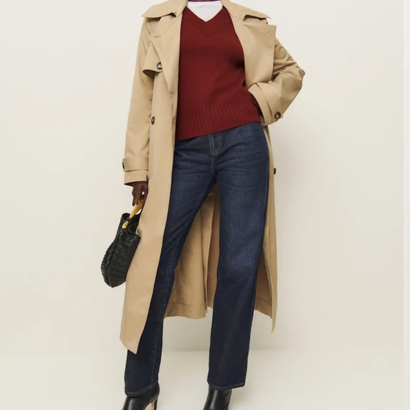 Reformation Dulce Cashmere V-neck Sweater Red - Size XS - Picture 2 of 3